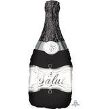 Bubbly Wine Bottle Black