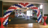 Twisted balloons garland arch.