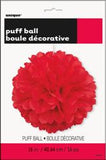 Puff Ball Décor - Red